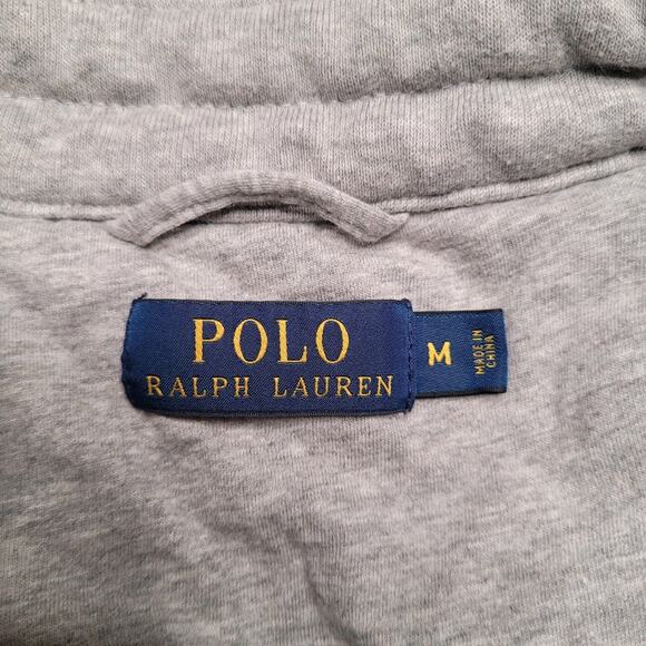 Polo Ralph Lauren Vest Mens Medium Gray Quilted Zip Casual Preppy Mock Collar - Picture 7 of 12